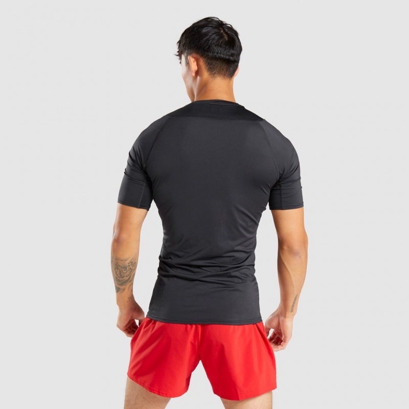 Camiseta Gymshark Element Baselayer Negras | 12QZCUPRF