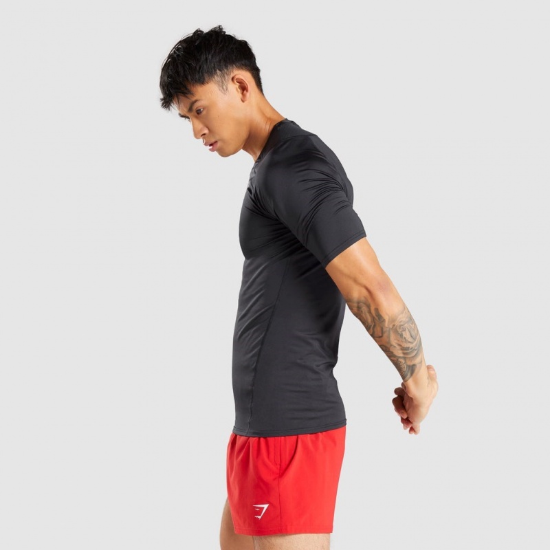 Camiseta Gymshark Element Baselayer Negras | 12QZCUPRF
