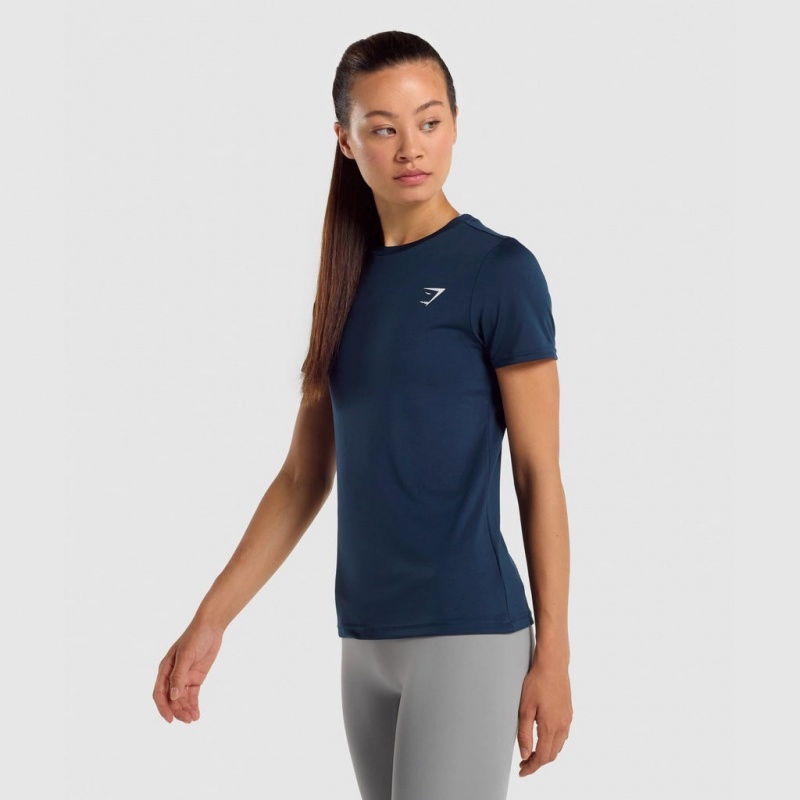 Camiseta Gymshark Entrenamiento Azul Marino | 34MIFJAKU