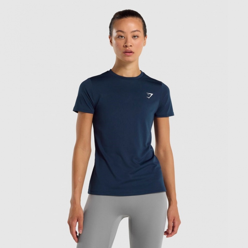 Camiseta Gymshark Entrenamiento Azul Marino | 34MIFJAKU