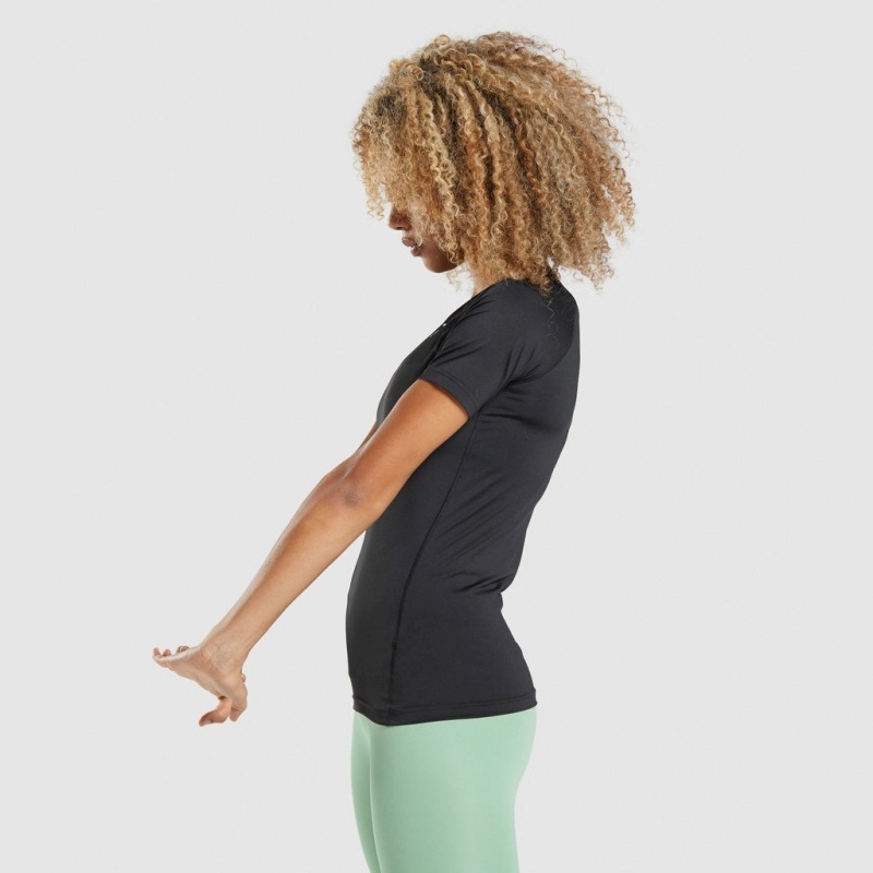 Camiseta Gymshark Entrenamiento Baselayer Negras | 50WJTLECQ