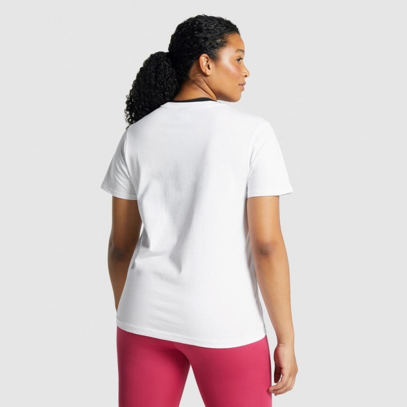 Camiseta Gymshark Entrenamiento Basic Tee Blancas | 17EASMVUJ