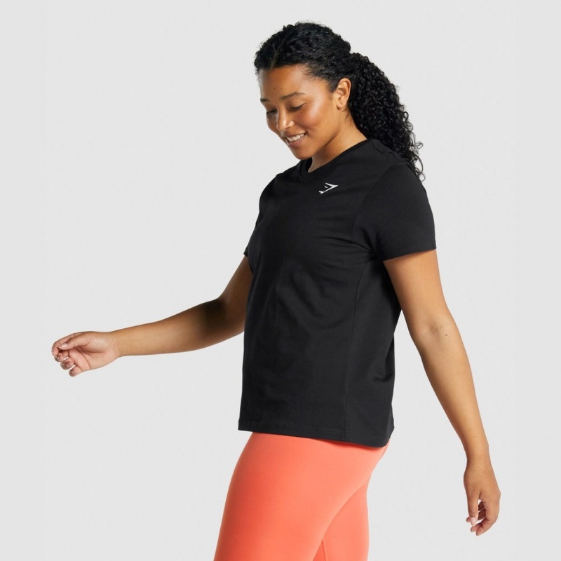 Camiseta Gymshark Entrenamiento Basic Tee Negras | 15UPHGRWL