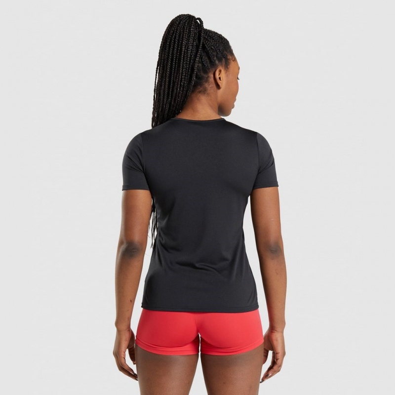 Camiseta Gymshark Entrenamiento Negras | 64TIEFYHU