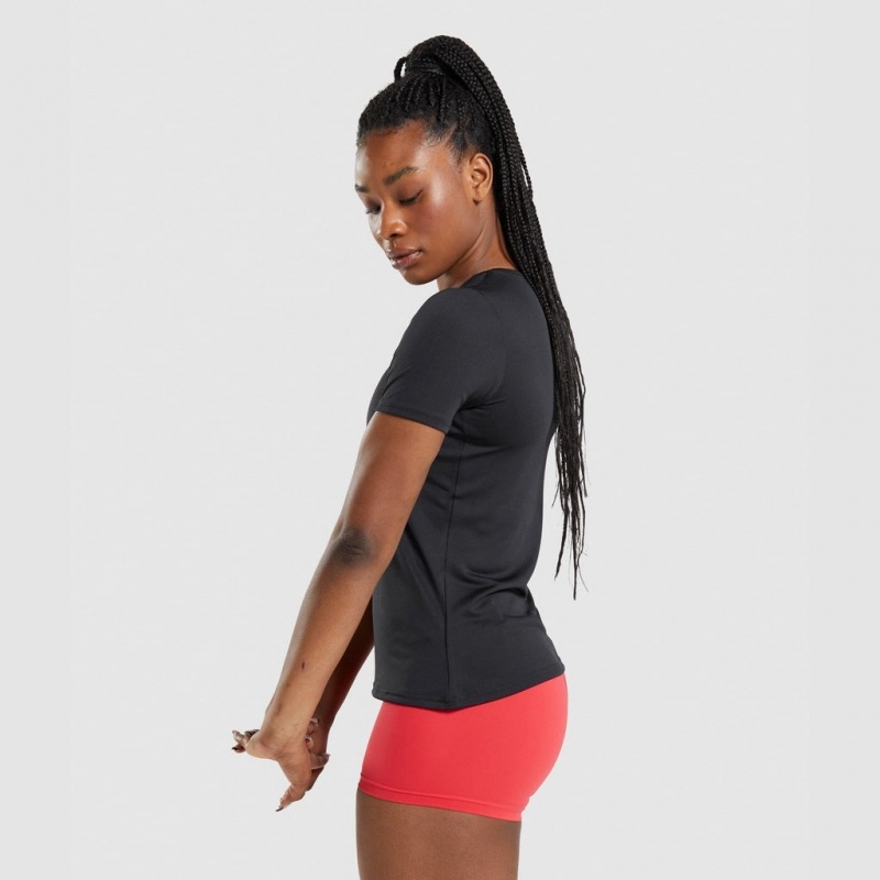 Camiseta Gymshark Entrenamiento Negras | 64TIEFYHU