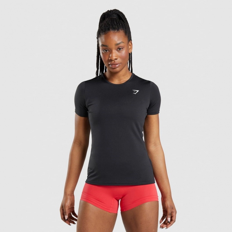 Camiseta Gymshark Entrenamiento Negras | 64TIEFYHU
