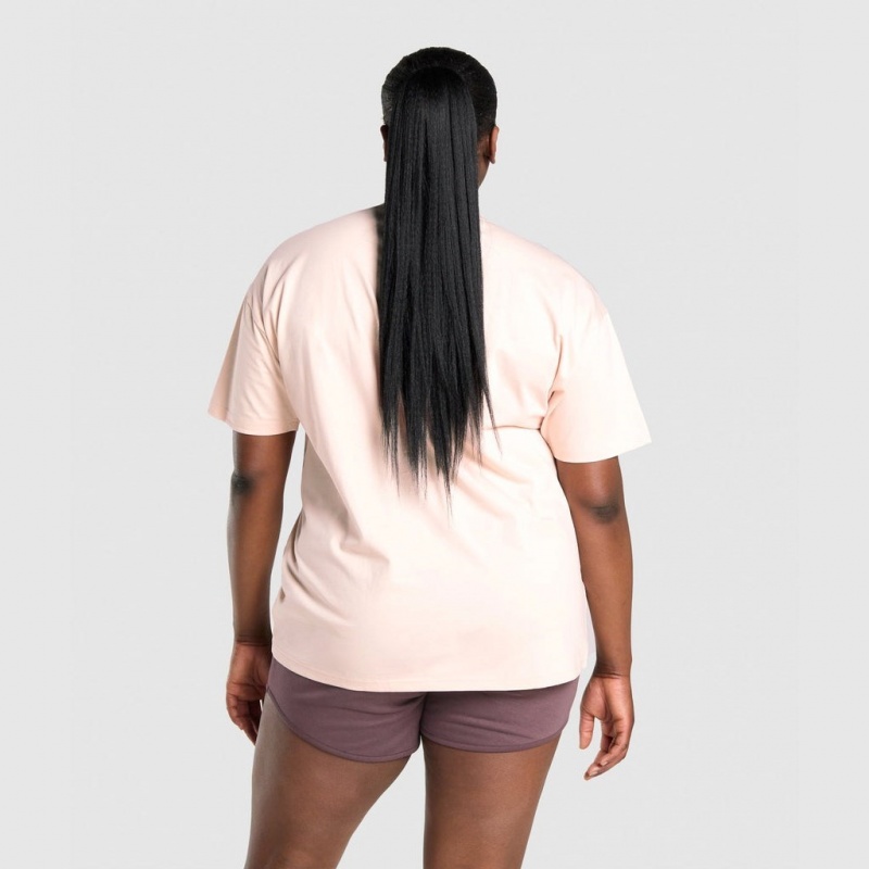 Camiseta Gymshark Entrenamiento Oversized Marrones Claro | 95FQXBEHN
