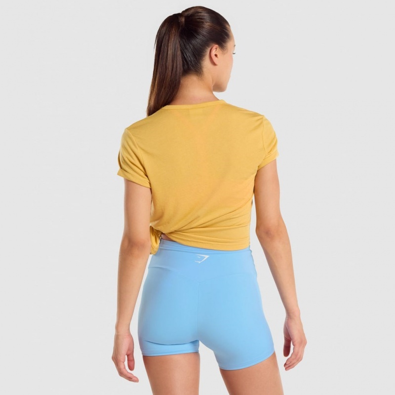 Camiseta Gymshark Essential Amarillo | 57JCORVAL