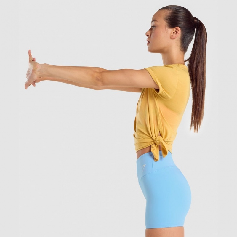 Camiseta Gymshark Essential Amarillo | 57JCORVAL