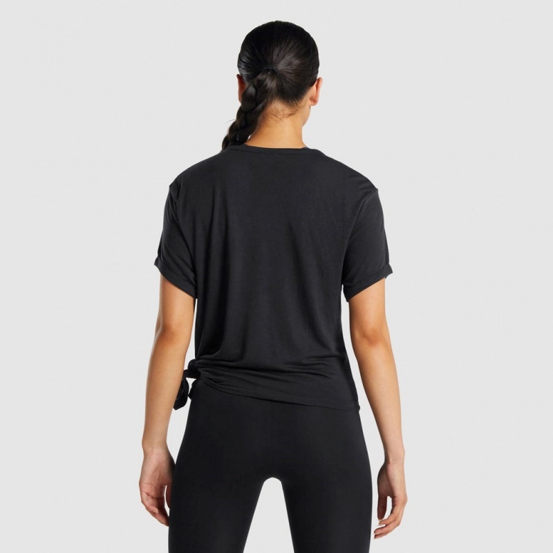 Camiseta Gymshark Essential Negras | 59DYVFXGZ