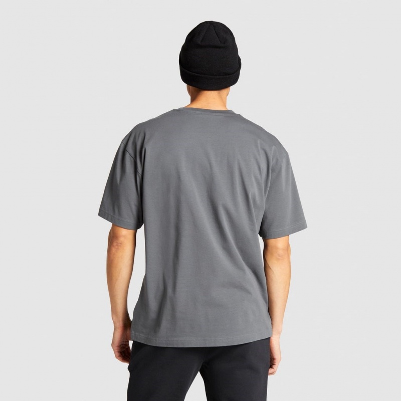 Camiseta Gymshark Essential Oversized Charcoal | 50XDISQPK