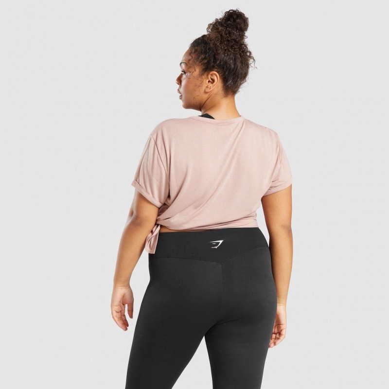 Camiseta Gymshark Essential Tee Taupe | 81BVSAGND