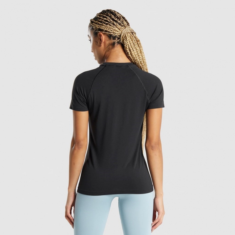 Camiseta Gymshark Fit Seamless Loose Negras | 15XNLEIBF