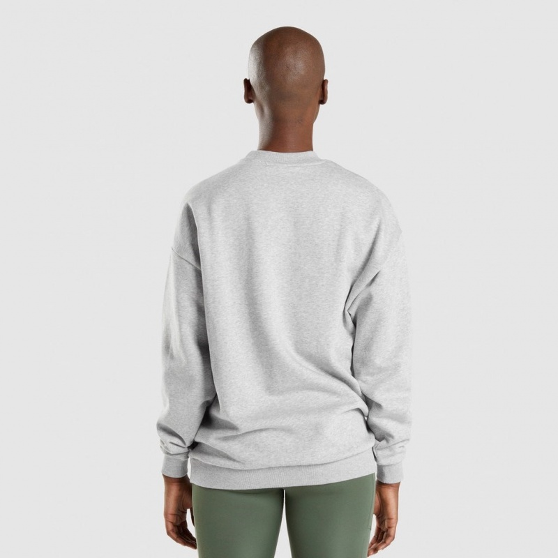 Camiseta Gymshark GSLC Oversized Gris Claro | 86ZLQVPHD