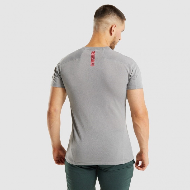 Camiseta Gymshark Hyper Power Gris | 74UGQMCRL