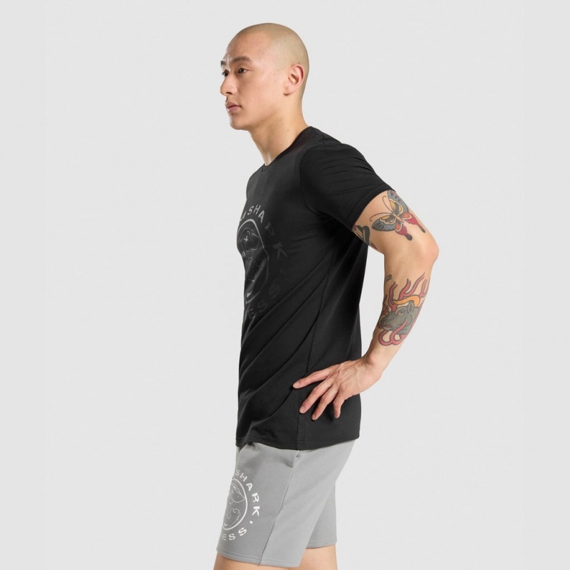 Camiseta Gymshark Legacy Negras Negras | 04UCYMEDX