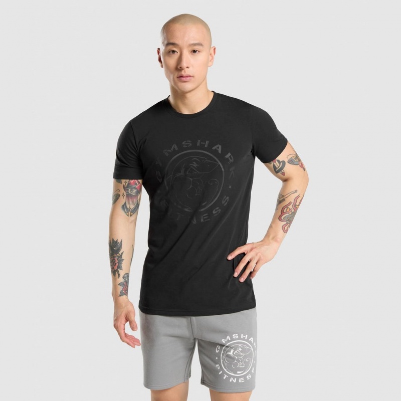 Camiseta Gymshark Legacy Negras Negras | 04UCYMEDX