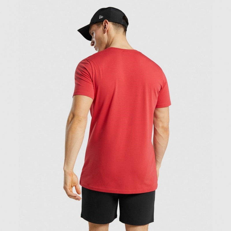 Camiseta Gymshark Legacy Rojas | 56AUHVDCO