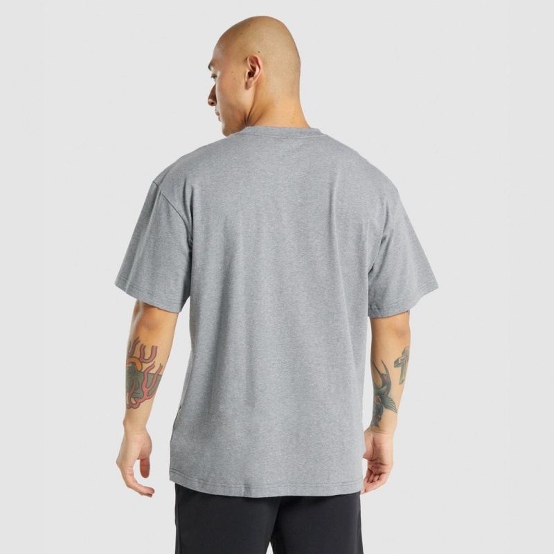 Camiseta Gymshark Oversized Charcoal Marl | 06JYARWCG