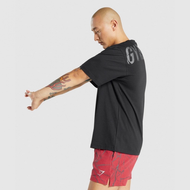 Camiseta Gymshark Power Negras | 60YQPBHWU