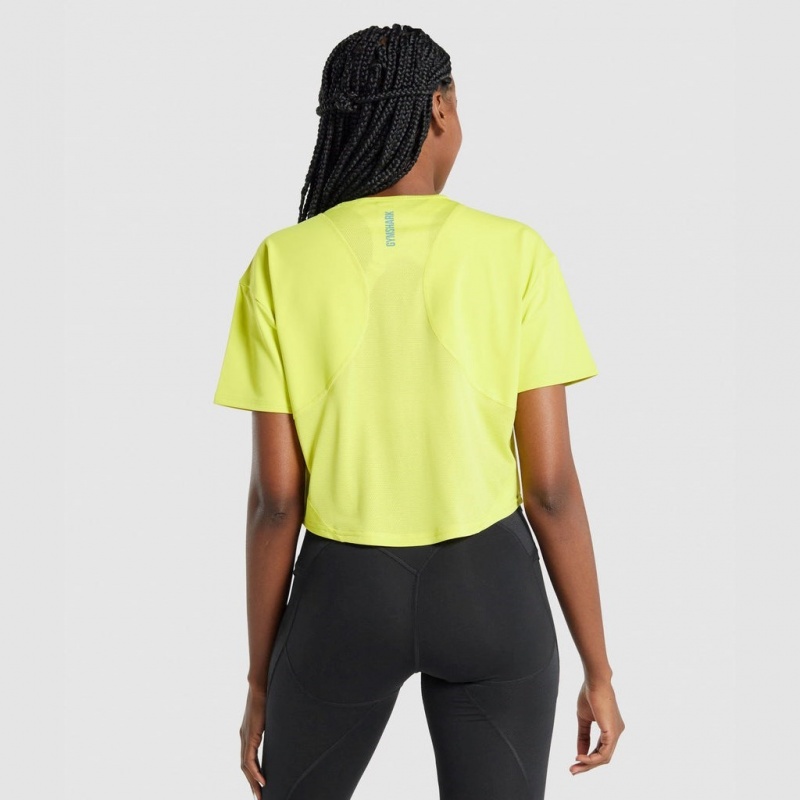 Camiseta Gymshark Pulse Amarillo | 56SXIKQOH
