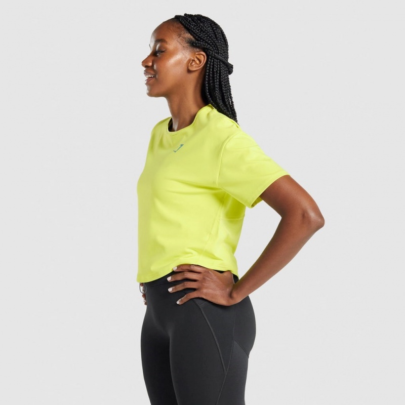 Camiseta Gymshark Pulse Amarillo | 56SXIKQOH