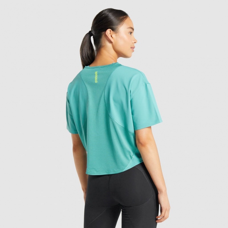 Camiseta Gymshark Pulse Teal | 05CQNAOMJ