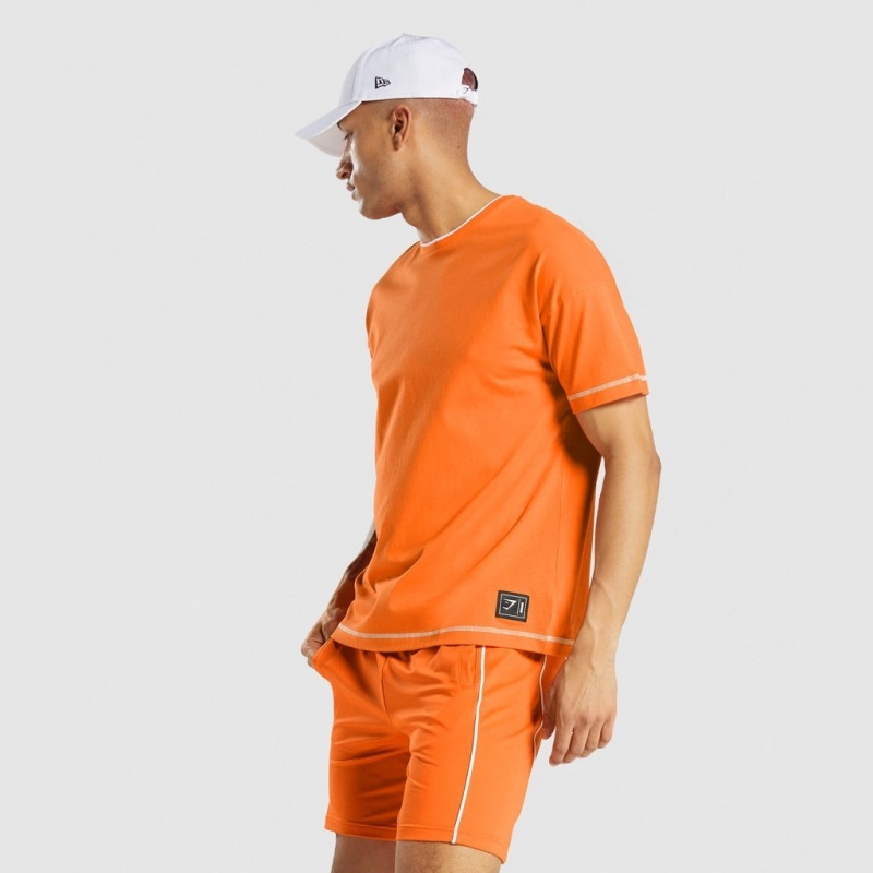 Camiseta Gymshark Recess Naranjas | 54OYEFANR