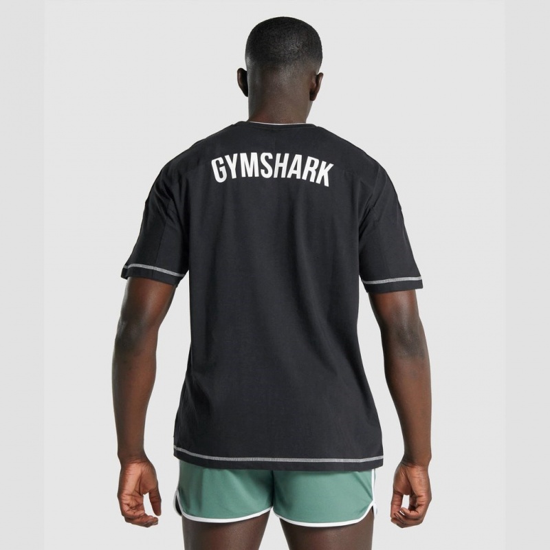 Camiseta Gymshark Recess Negras | 91SDZJXIY