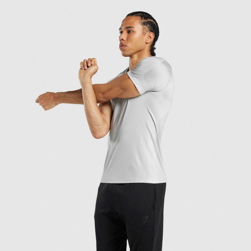 Camiseta Gymshark Regulate Entrenamiento Gris Claro | 24EZBKODM