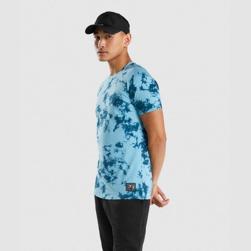 Camiseta Gymshark Restore Teal Print | 79IWEQYGC