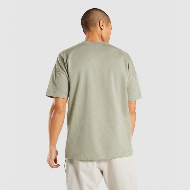 Camiseta Gymshark Restore Verde Claro | 28WVKPCLU