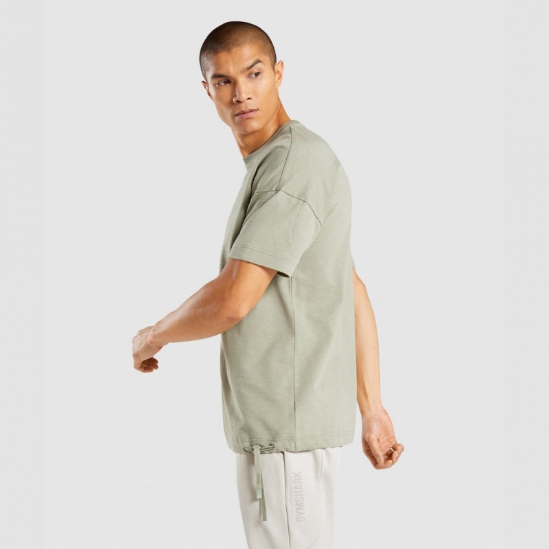 Camiseta Gymshark Restore Verde Claro | 28WVKPCLU