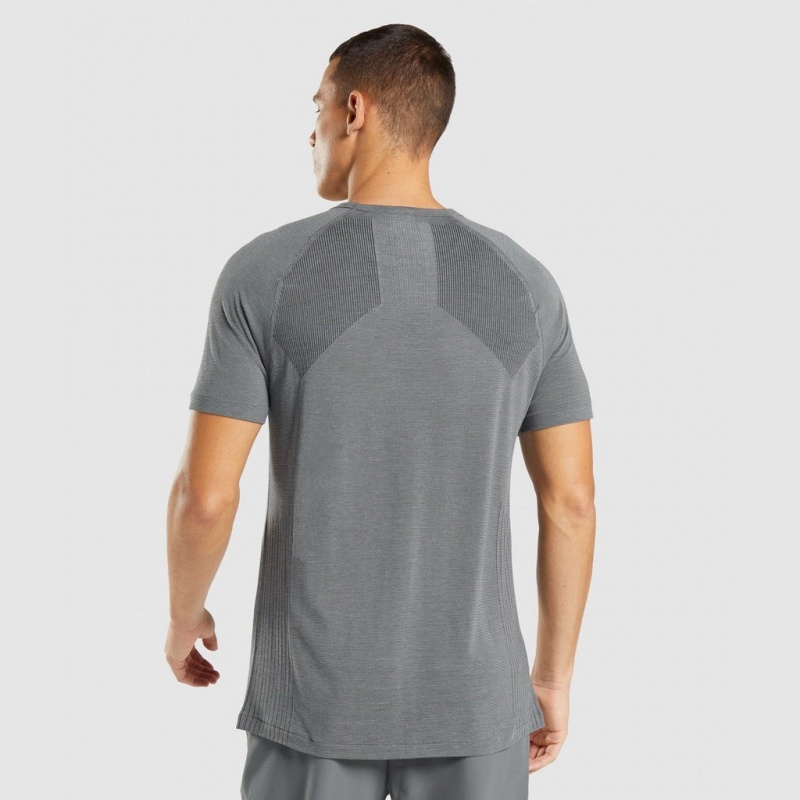Camiseta Gymshark Retake Seamless Negras | 20SMJBALC
