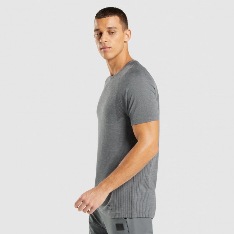 Camiseta Gymshark Retake Seamless Negras | 20SMJBALC