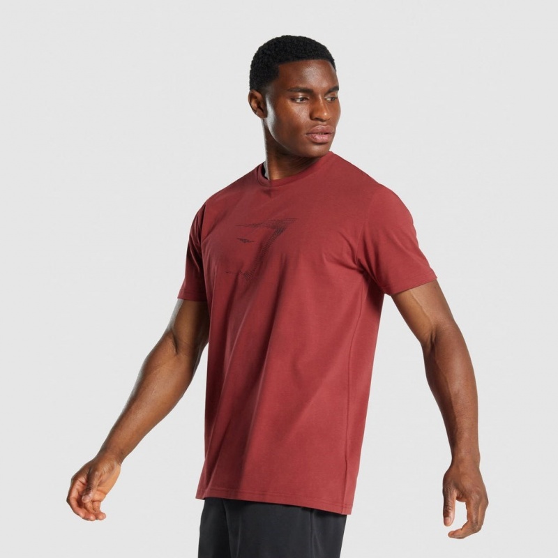 Camiseta Gymshark Sharkhead Infill Burdeos | 12QXKTNDO