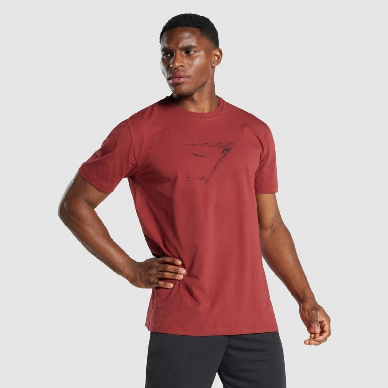 Camiseta Gymshark Sharkhead Infill Burdeos | 12QXKTNDO