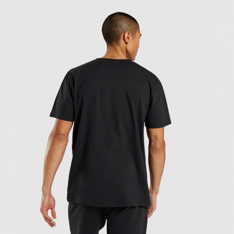 Camiseta Gymshark Sharkhead Infill Negras | 75JQVXBZL