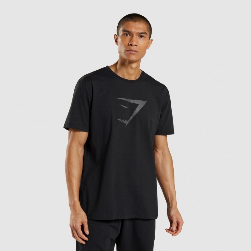 Camiseta Gymshark Sharkhead Infill Negras | 75JQVXBZL
