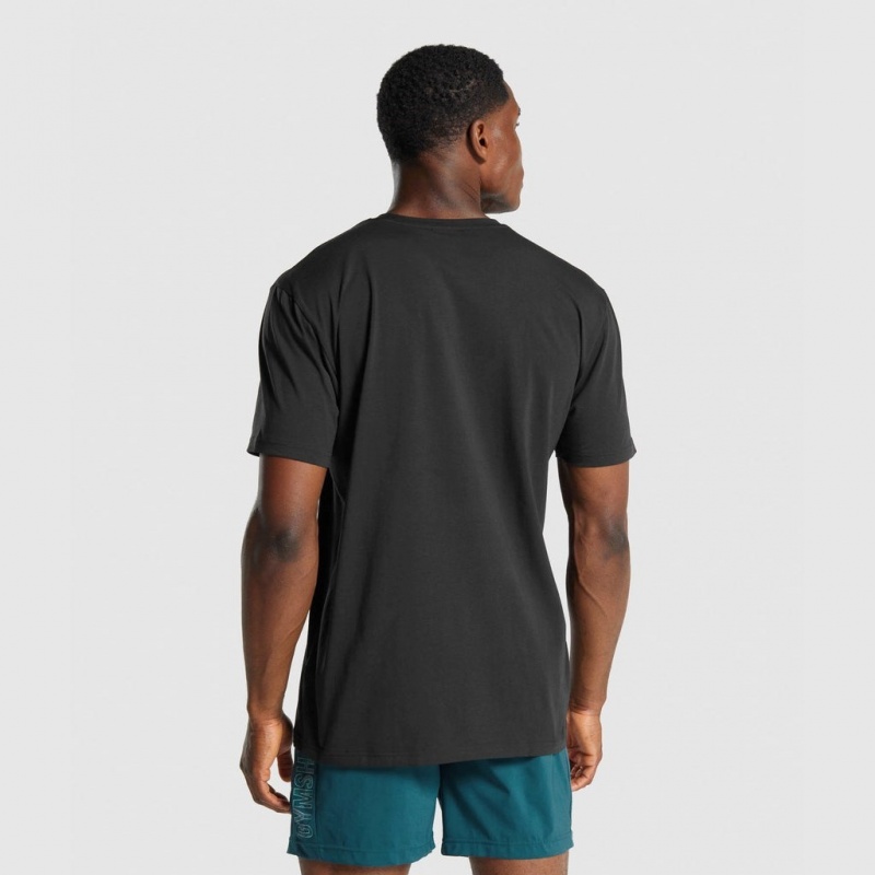 Camiseta Gymshark Sharkhead Infill Negras | 68STJVDFW