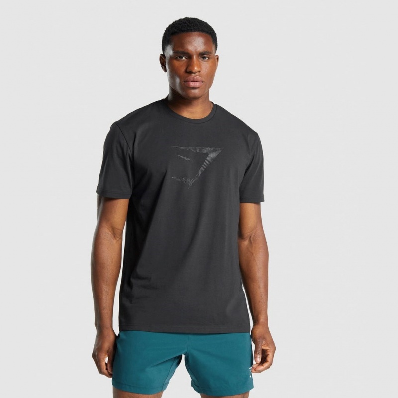 Camiseta Gymshark Sharkhead Infill Negras | 68STJVDFW