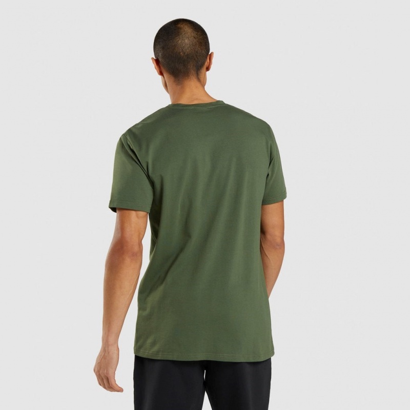 Camiseta Gymshark Sharkhead Infill Verde | 54RJKVYCA