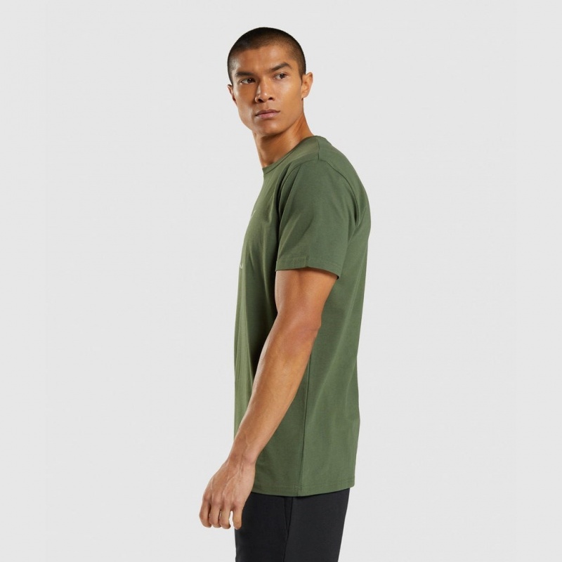 Camiseta Gymshark Sharkhead Infill Verde | 54RJKVYCA