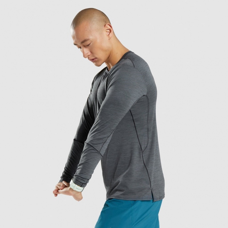 Camiseta Gymshark Speed Long Sleeve Negras | 54YNDFQSR