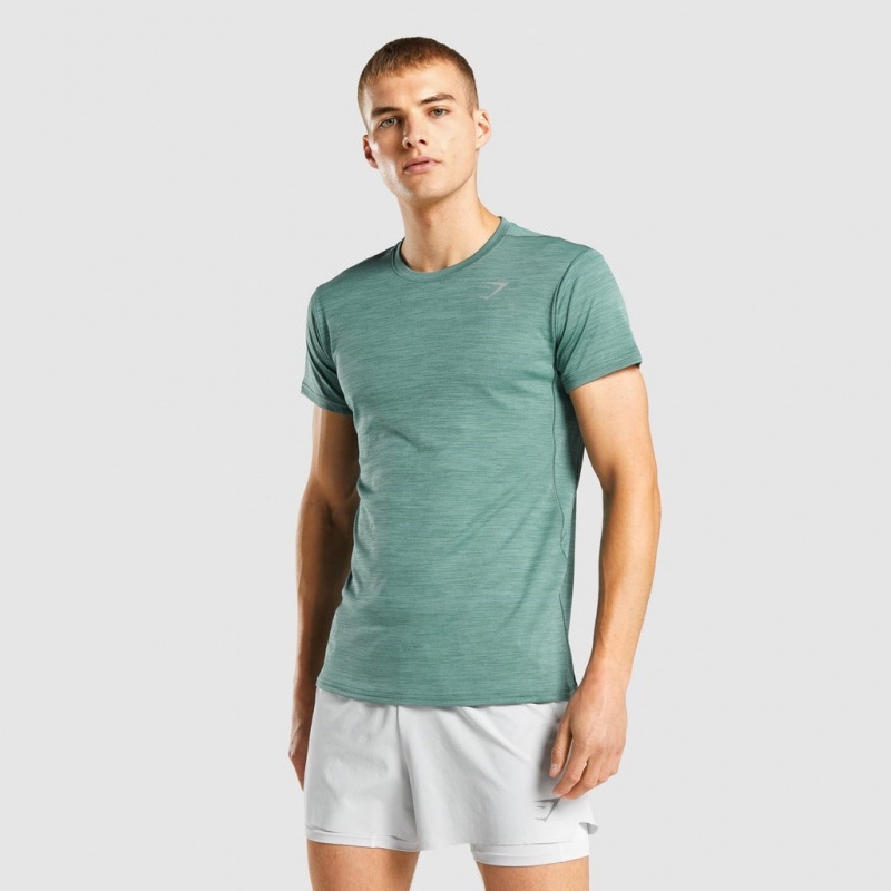 Camiseta Gymshark Speed Verde Oscuro | 15PEXKRMU