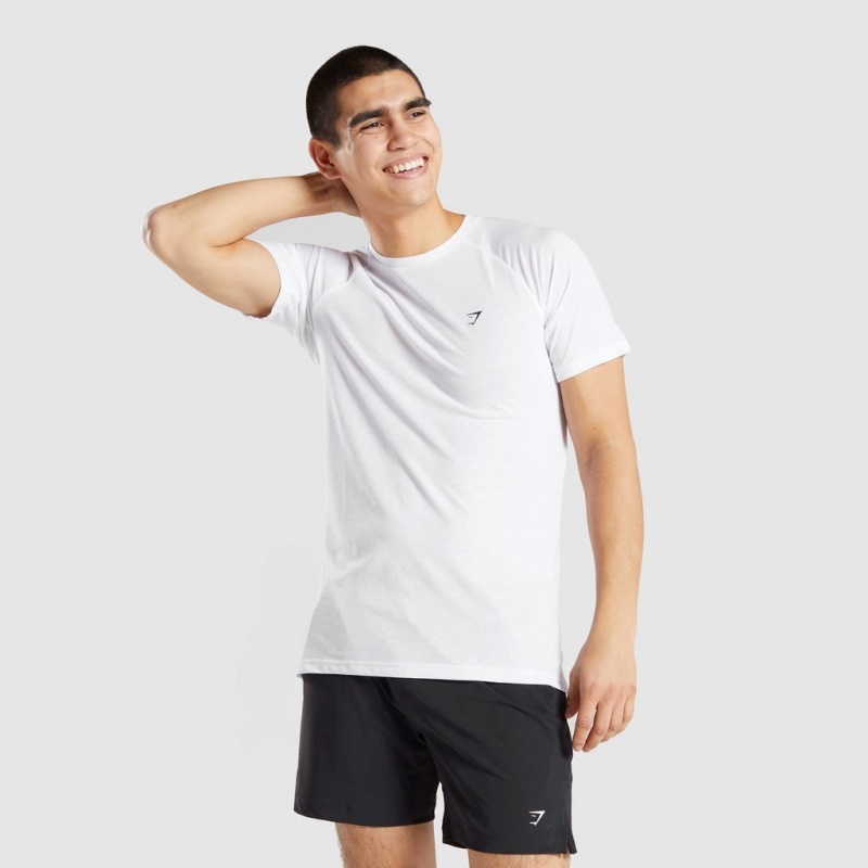 Camiseta Gymshark Studio Blancas | 82PKELASD