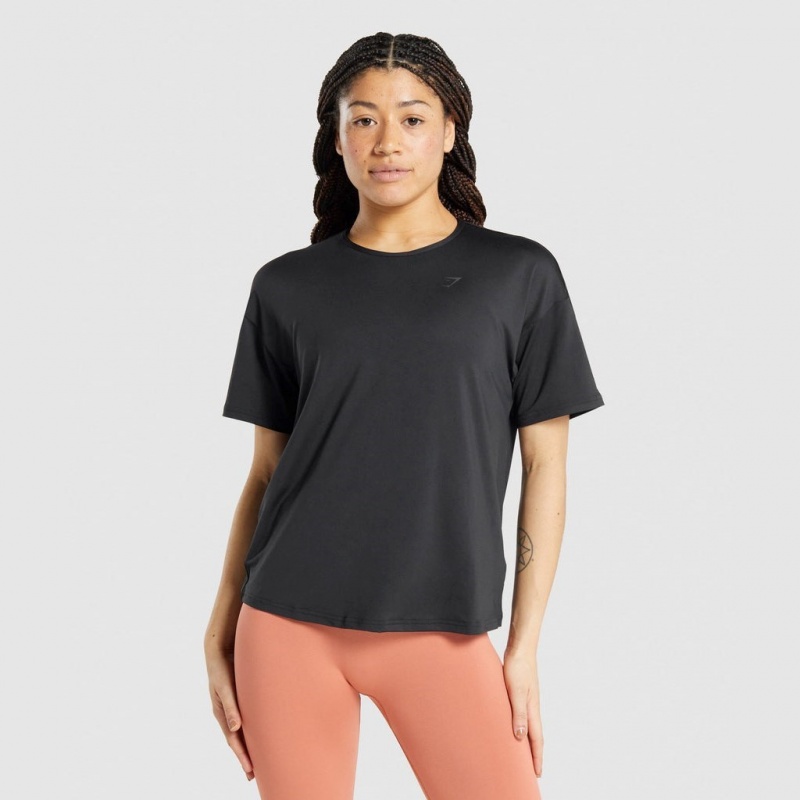 Camiseta Gymshark Studio Negras | 42IJDVFPX