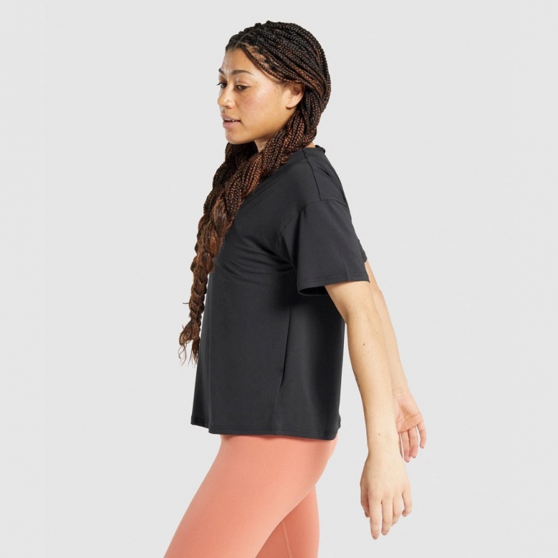 Camiseta Gymshark Studio Negras | 42IJDVFPX