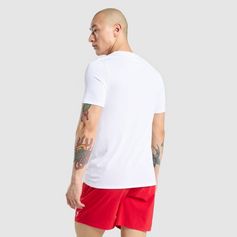Camiseta Gymshark Vital Blancas | 02FZUNMAH
