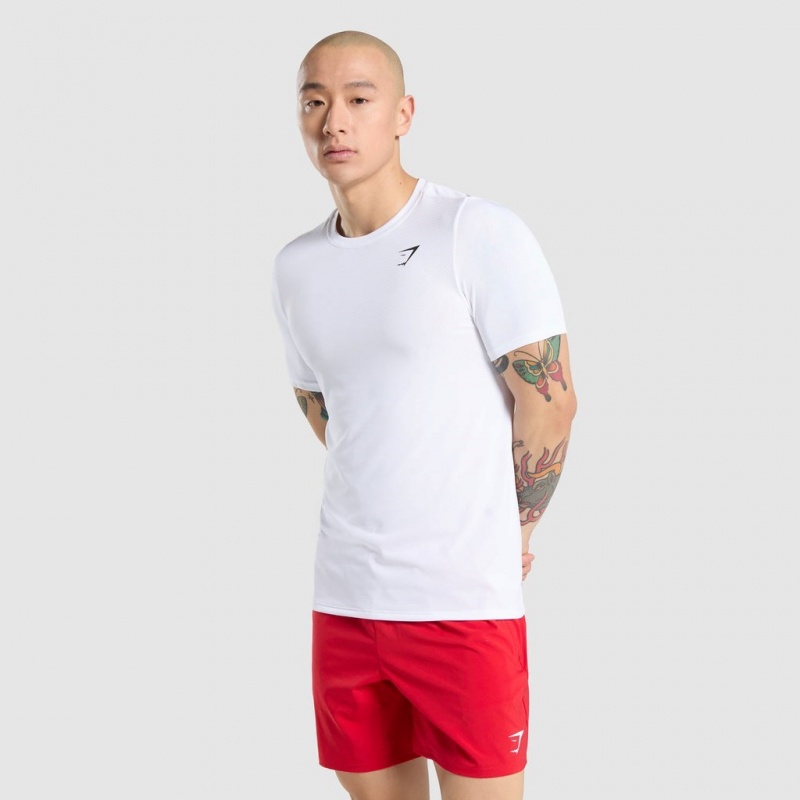 Camiseta Gymshark Vital Blancas | 02FZUNMAH